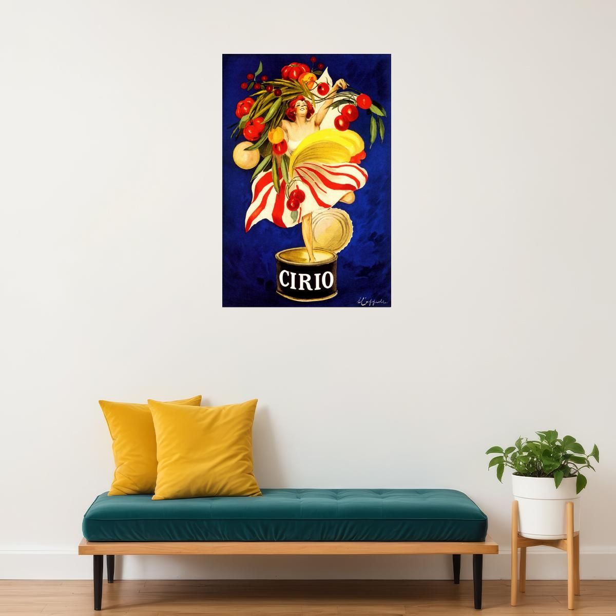 CIRIO ITALIAN FOOD COMPANY CANNING GIRL ITALY CAPPIELLO VINTAGE POSTER