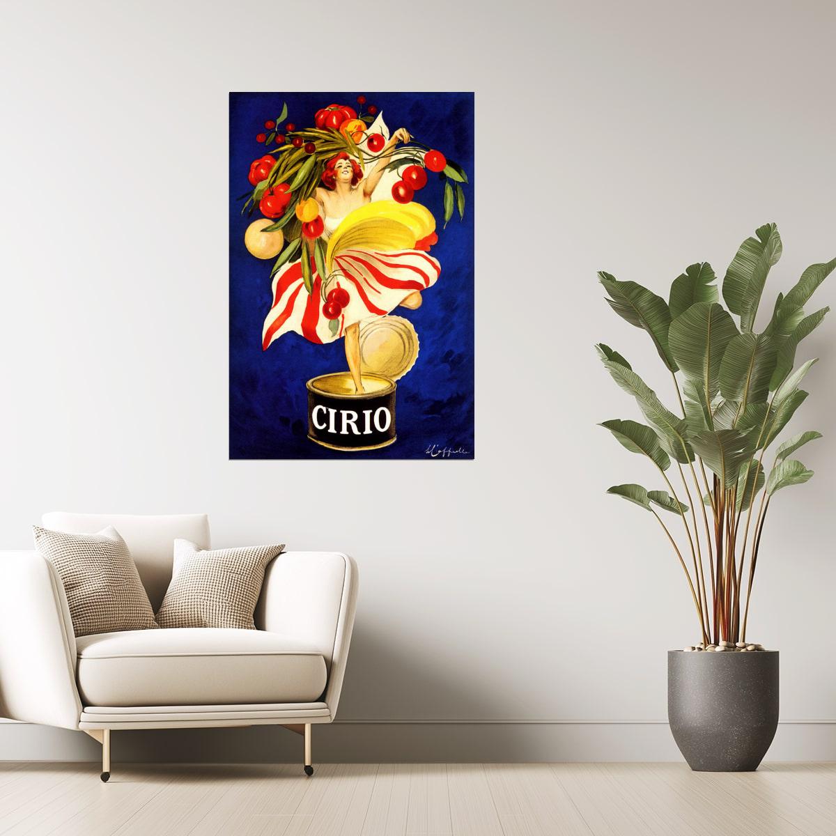 CIRIO ITALIAN FOOD COMPANY CANNING GIRL ITALY CAPPIELLO VINTAGE POSTER