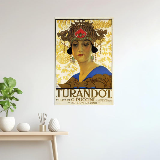 TURANDOT THEATER SHOW OPERA MUSIC BY PUCCINI ITALY ITALIA VINTAGE POSTER