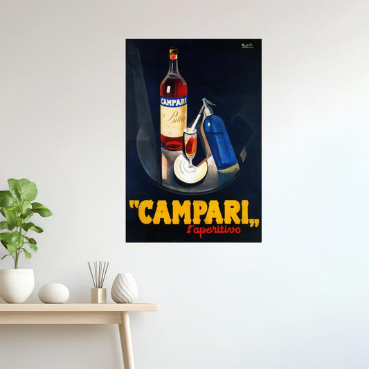 ITALY CAMPARI LIQUOR DRINK ITALIA ALCOHOLIC LIQUOR APERITIF VINTAGE POSTER
