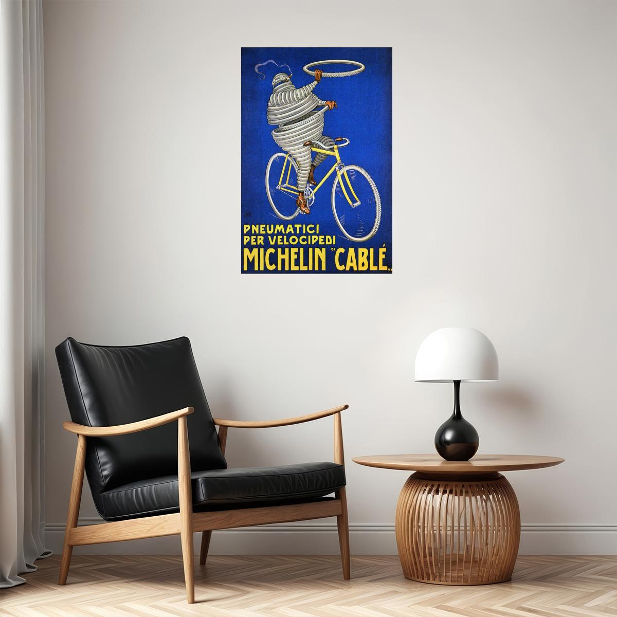 ITALY MICHELIN PNEUMATICI TIRES FOR CYCLES BICYCLE BIKE VINTAGE POSTER