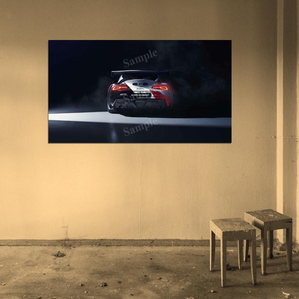 Gr Supra Gt4 Concept 2019 High Res HD HQ Car Posters Home Decor Aesthetic Garage Man Cave For Men Boys Wall Art Poster