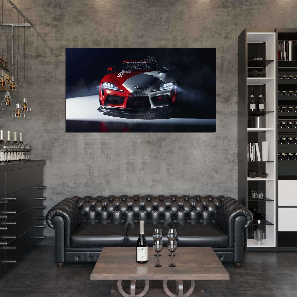 Gr Supra Gt4 Concept 2019 High Res HD HQ Car Posters Home Decor Aesthetic Garage Man Cave For Men Boys Wall Art Poster