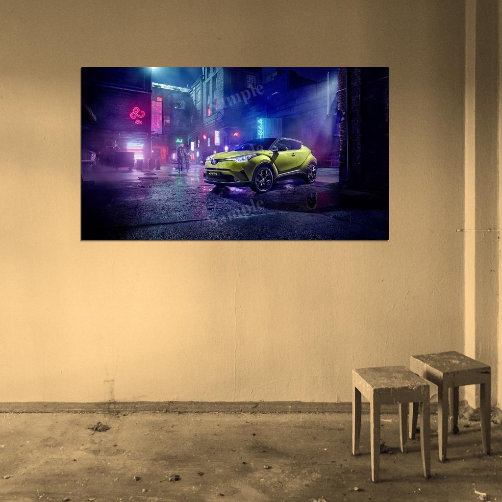 C Hr Neon Lime Powered By Jbl 2019 High Res HD HQ Car Posters Home Decor Aesthetic Garage Man Cave For Men Boys Wall Art Poster