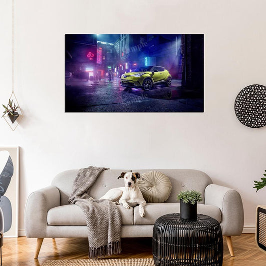 C Hr Neon Lime Powered By Jbl 2019 High Res HD HQ Car Posters Home Decor Aesthetic Garage Man Cave For Men Boys Wall Art Poster