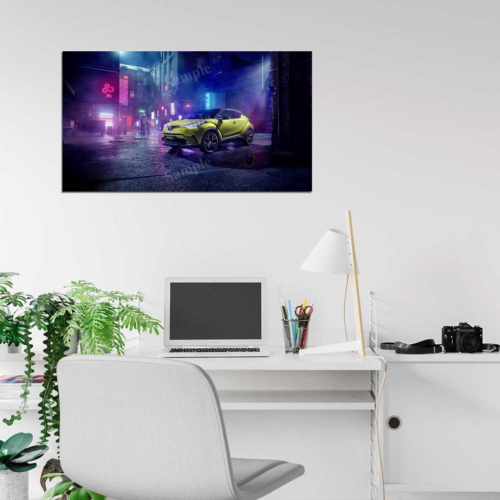 C Hr Neon Lime Powered By Jbl 2019 High Res HD HQ Car Posters Home Decor Aesthetic Garage Man Cave For Men Boys Wall Art Poster