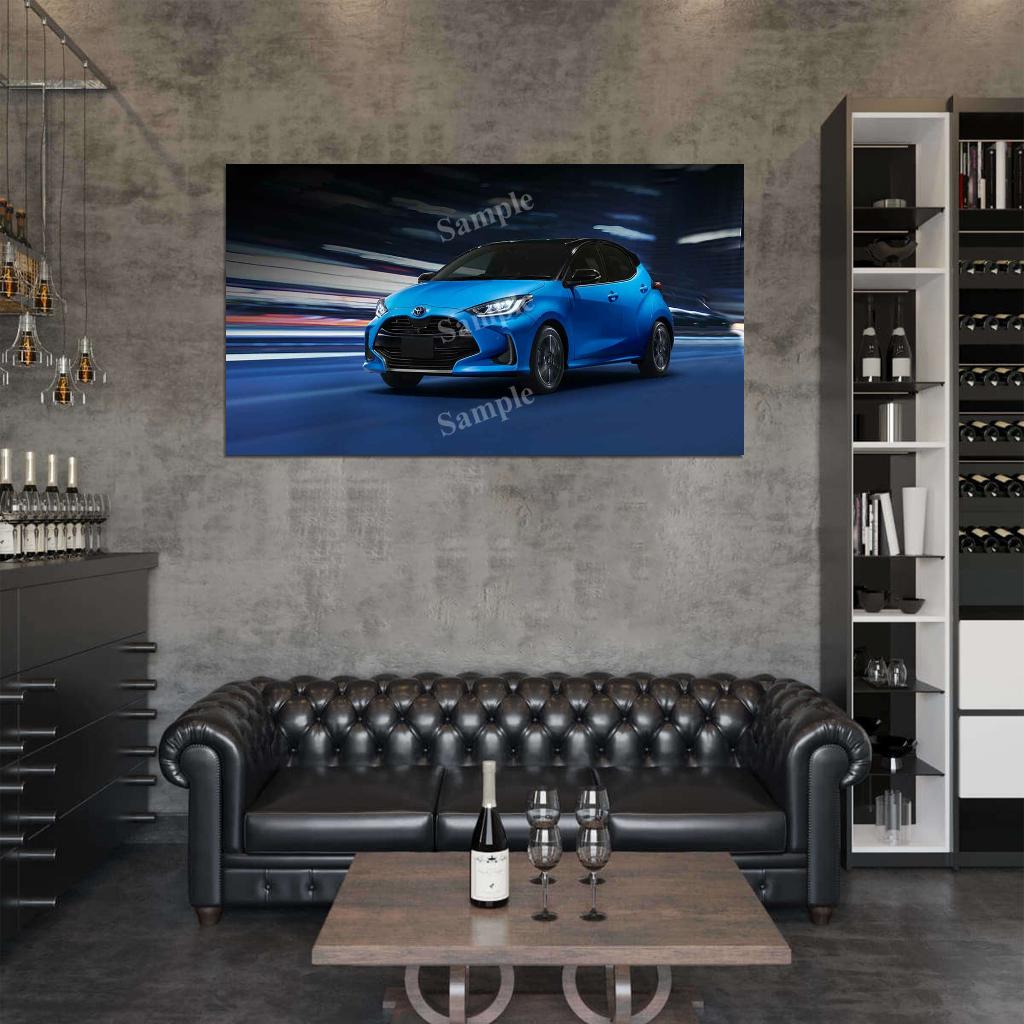 Yaris Hybrid 2020 High Res HD HQ Car Posters Home Decor Aesthetic Garage Man Cave For Men Boys Wall Art Poster