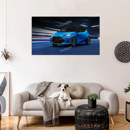 Yaris Hybrid 2020 High Res HD HQ Car Posters Home Decor Aesthetic Garage Man Cave For Men Boys Wall Art Poster