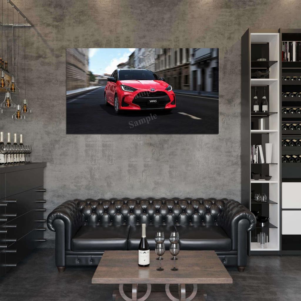 Yaris Hybrid 2020 High Res HD HQ Car Posters Home Decor Aesthetic Garage Man Cave For Men Boys Wall Art Poster
