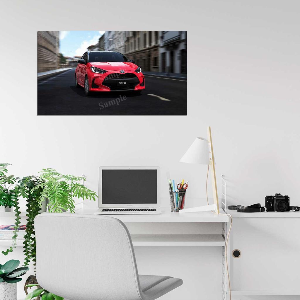 Yaris Hybrid 2020 High Res HD HQ Car Posters Home Decor Aesthetic Garage Man Cave For Men Boys Wall Art Poster