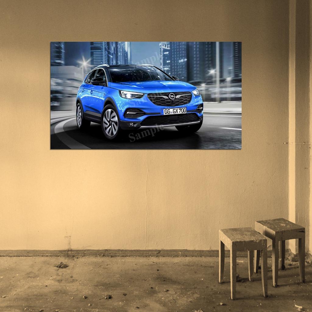 Grandland X 2017 High Res HD HQ Car Posters Home Decor Aesthetic Garage Man Cave For Men Boys Wall Art Poster