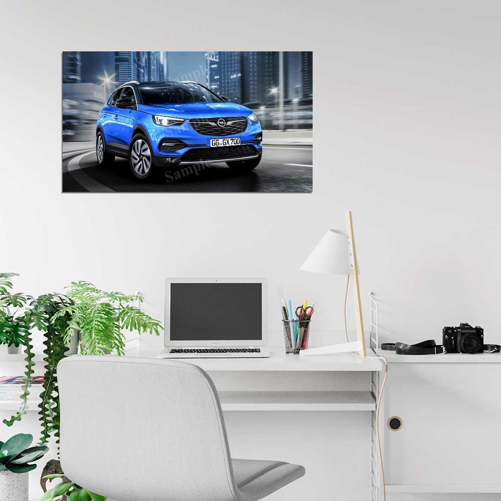 Grandland X 2017 High Res HD HQ Car Posters Home Decor Aesthetic Garage Man Cave For Men Boys Wall Art Poster