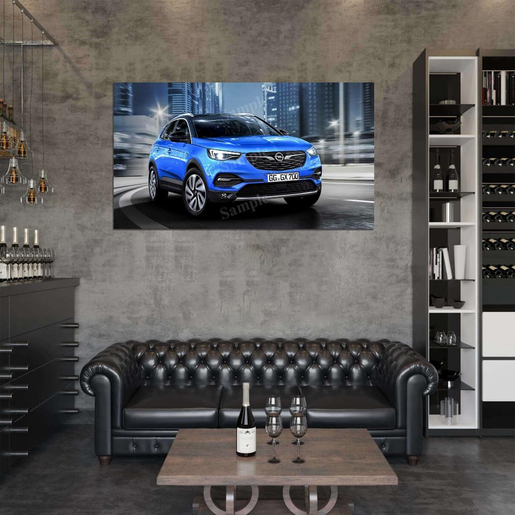 Grandland X 2017 High Res HD HQ Car Posters Home Decor Aesthetic Garage Man Cave For Men Boys Wall Art Poster