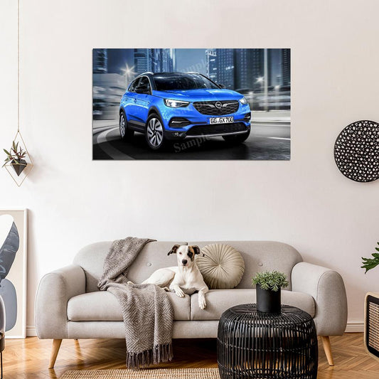 Grandland X 2017 High Res HD HQ Car Posters Home Decor Aesthetic Garage Man Cave For Men Boys Wall Art Poster