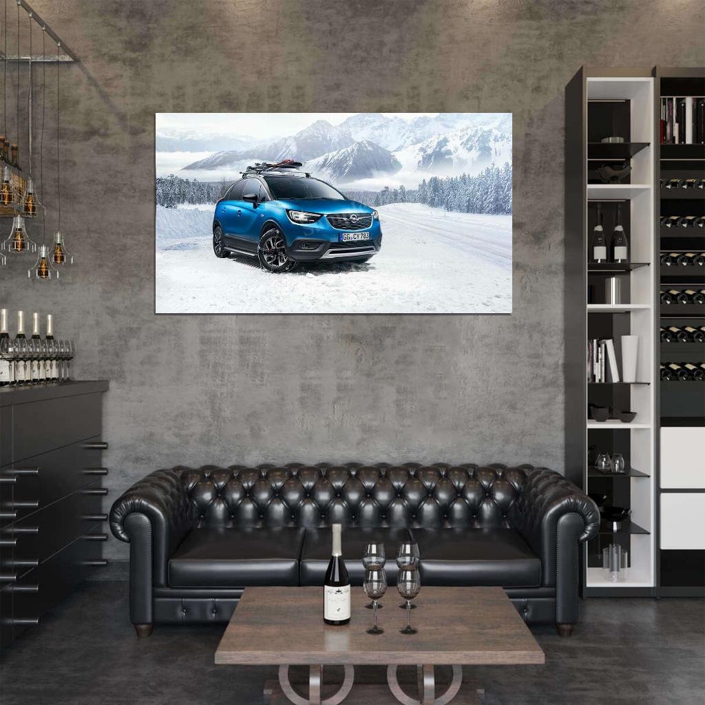 Crossland X Turbo Accessorized 2018 High Res HD HQ Car Posters Home Decor Aesthetic Garage Man Cave For Men Boys Wall Art Poster
