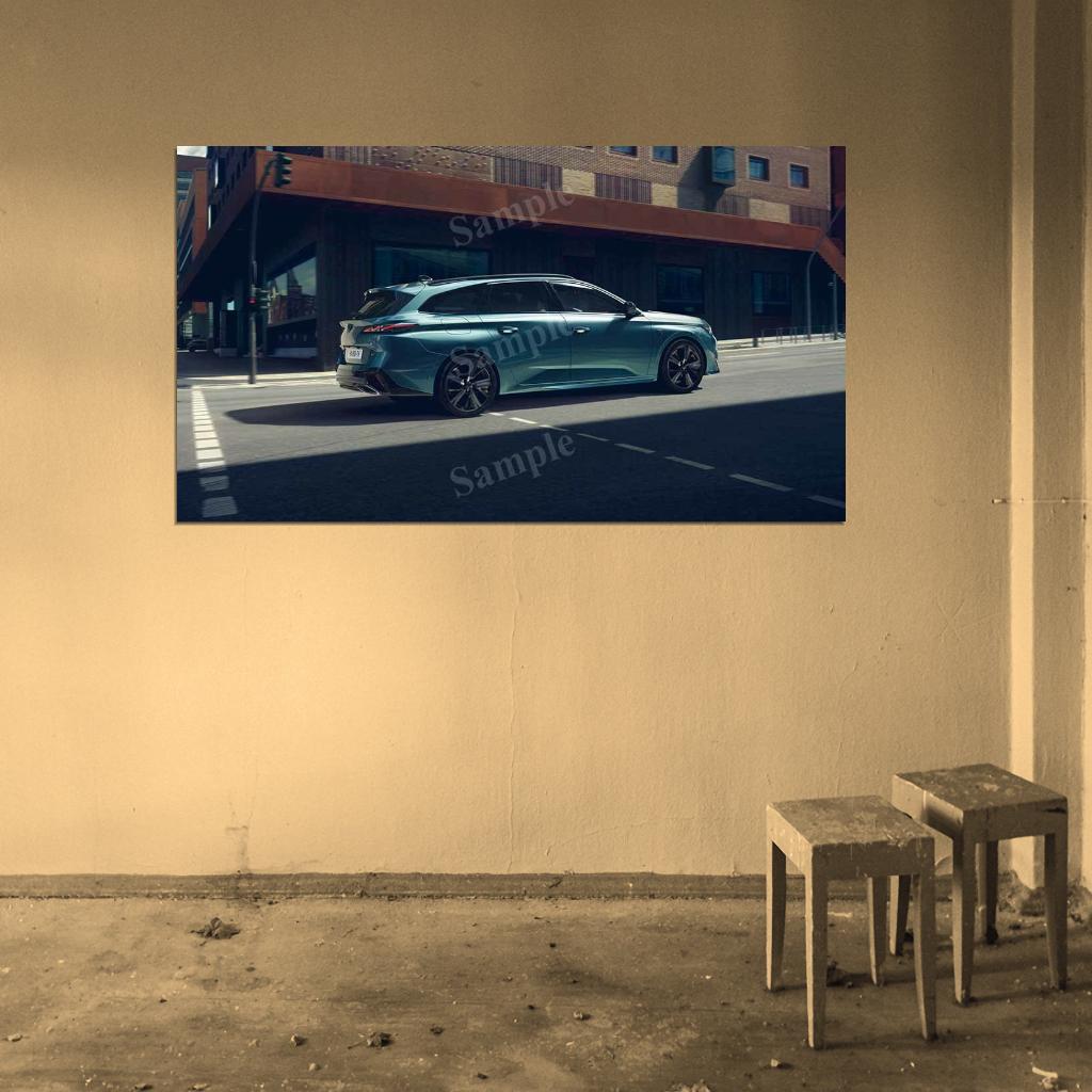 308 Sw Gt 2021 High Res HD HQ Car Posters Home Decor Aesthetic Garage Man Cave For Men Boys Wall Art Poster