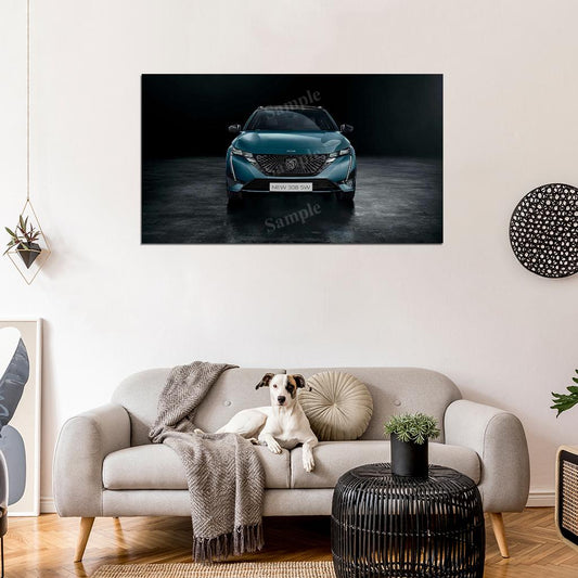 308 Sw Hybrid 2021 High Res HD HQ Car Posters Home Decor Aesthetic Garage Man Cave For Men Boys Wall Art Poster