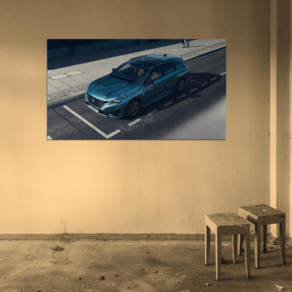 308 Sw Gt 2021 High Res HD HQ Car Posters Home Decor Aesthetic Garage Man Cave For Men Boys Wall Art Poster