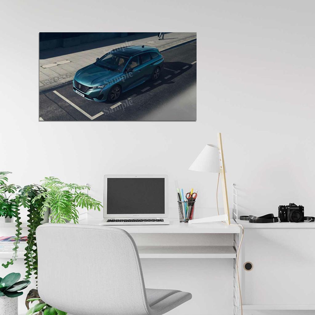 308 Sw Gt 2021 High Res HD HQ Car Posters Home Decor Aesthetic Garage Man Cave For Men Boys Wall Art Poster