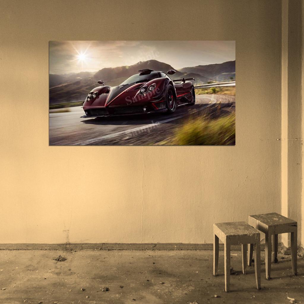 Zonda Fantasma Evo 2017 High Res HD HQ Car Posters Home Decor Aesthetic Garage Man Cave For Men Boys Wall Art Poster