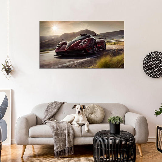 Zonda Fantasma Evo 2017 High Res HD HQ Car Posters Home Decor Aesthetic Garage Man Cave For Men Boys Wall Art Poster