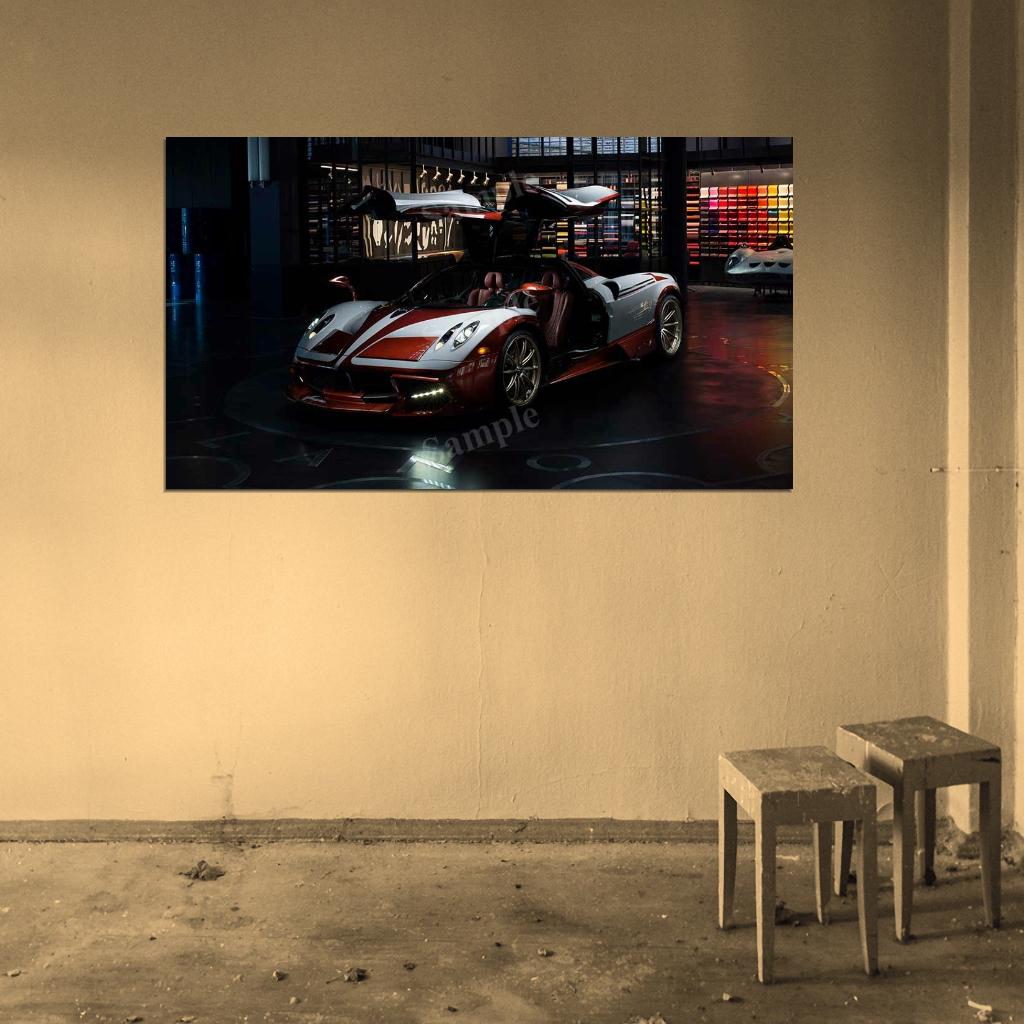 Huayra Lampo 2018 High Res HD HQ Car Posters Home Decor Aesthetic Garage Man Cave For Men Boys Wall Art Poster
