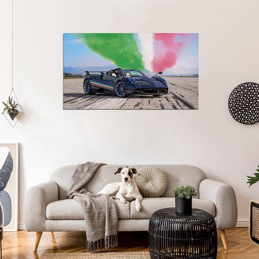 Huayra Tricolore 2021 High Res HD HQ Car Posters Home Decor Aesthetic Garage Man Cave For Men Boys Wall Art Poster
