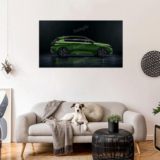 308 Hybrid 2021 High Res HD HQ Car Posters Home Decor Aesthetic Garage Man Cave For Men Boys Wall Art Poster