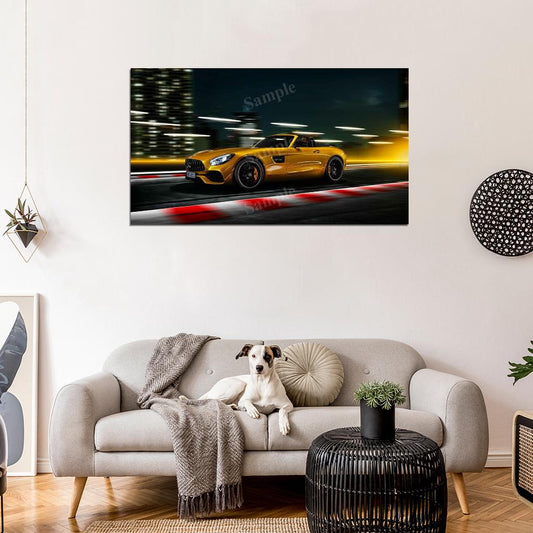 Amg Gt S Roadster 2018 High Res HD HQ Car Posters Home Decor Aesthetic Garage Man Cave For Men Boys Wall Art Poster
