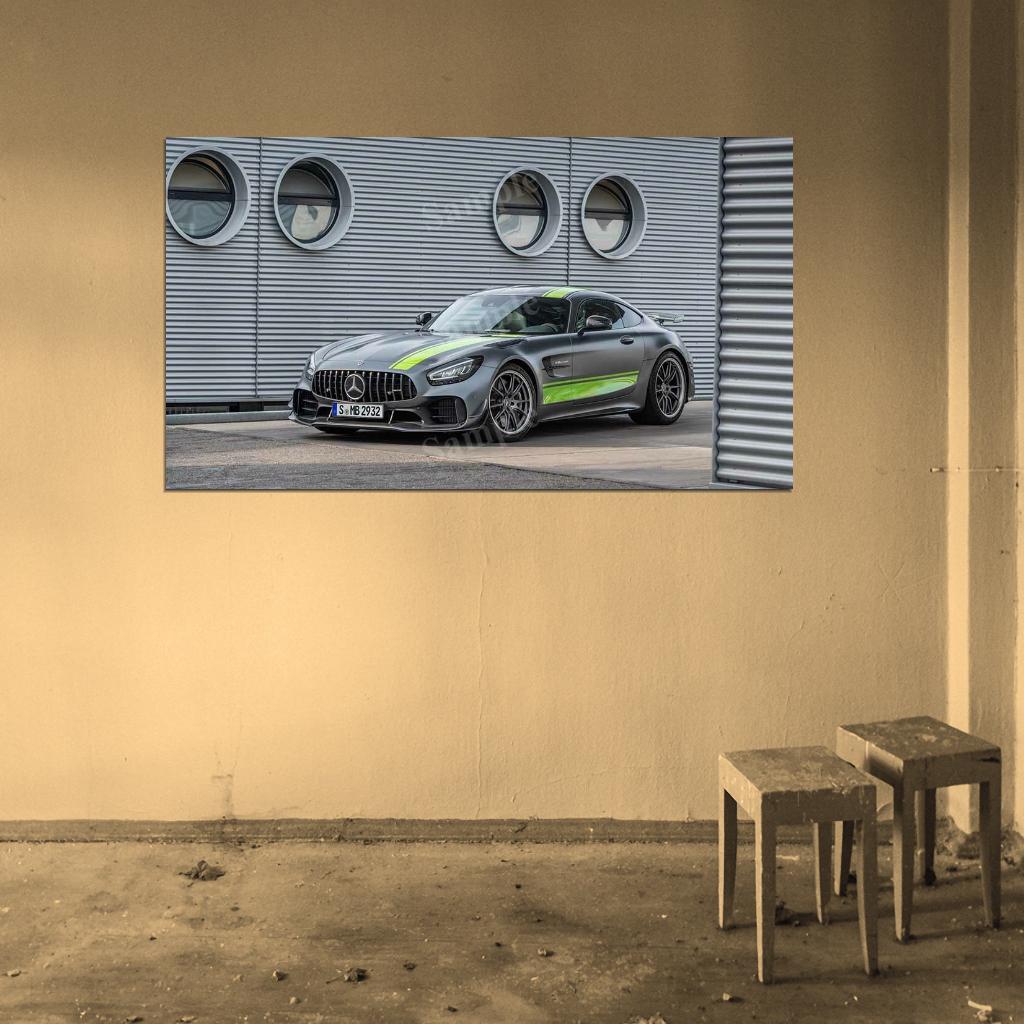 Amg Gt R Pro 2019 High Res HD HQ Car Posters Home Decor Aesthetic Garage Man Cave For Men Boys Wall Art Poster