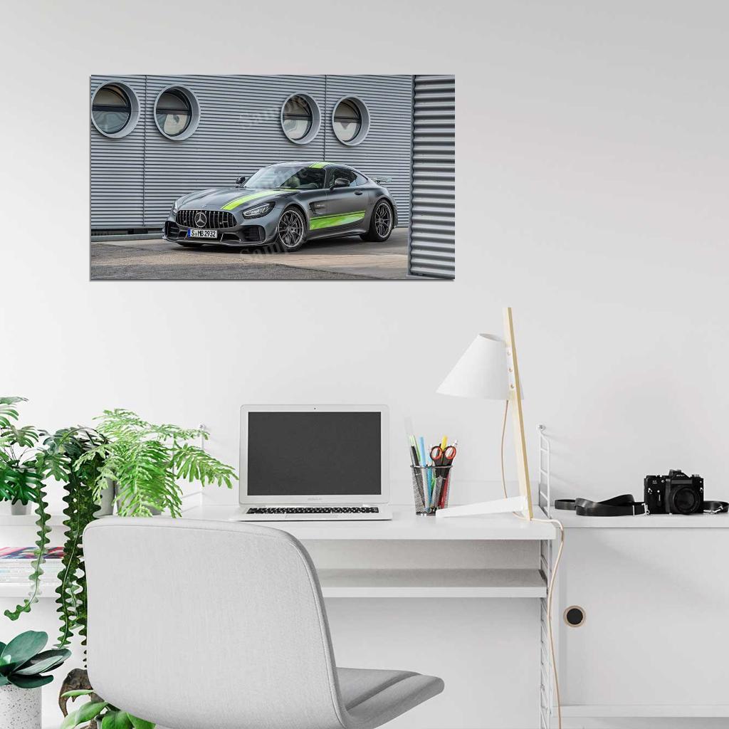 Amg Gt R Pro 2019 High Res HD HQ Car Posters Home Decor Aesthetic Garage Man Cave For Men Boys Wall Art Poster