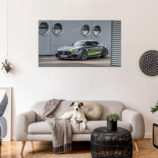 Amg Gt R Pro 2019 High Res HD HQ Car Posters Home Decor Aesthetic Garage Man Cave For Men Boys Wall Art Poster