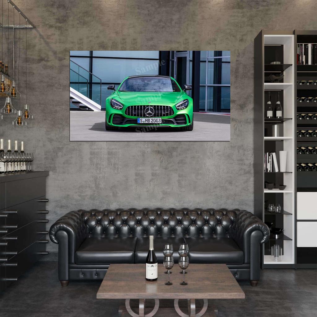 Amg Gt R 2019 High Res HD HQ Car Posters Home Decor Aesthetic Garage Man Cave For Men Boys Wall Art Poster