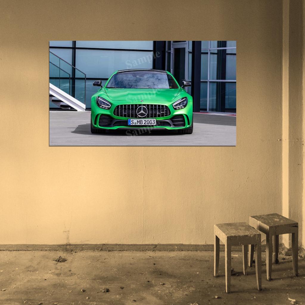 Amg Gt R 2019 High Res HD HQ Car Posters Home Decor Aesthetic Garage Man Cave For Men Boys Wall Art Poster