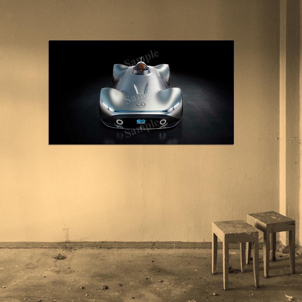 Vision Eq Silver Arrow High Res HD HQ Car Posters Home Decor Aesthetic Garage Man Cave For Men Boys Wall Art Poster