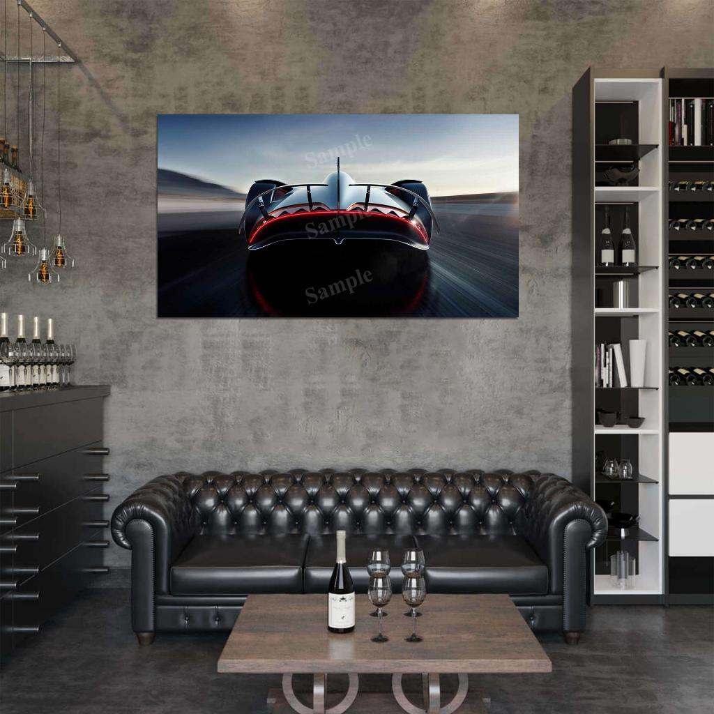 Vision Eq Silver Arrow High Res HD HQ Car Posters Home Decor Aesthetic Garage Man Cave For Men Boys Wall Art Poster