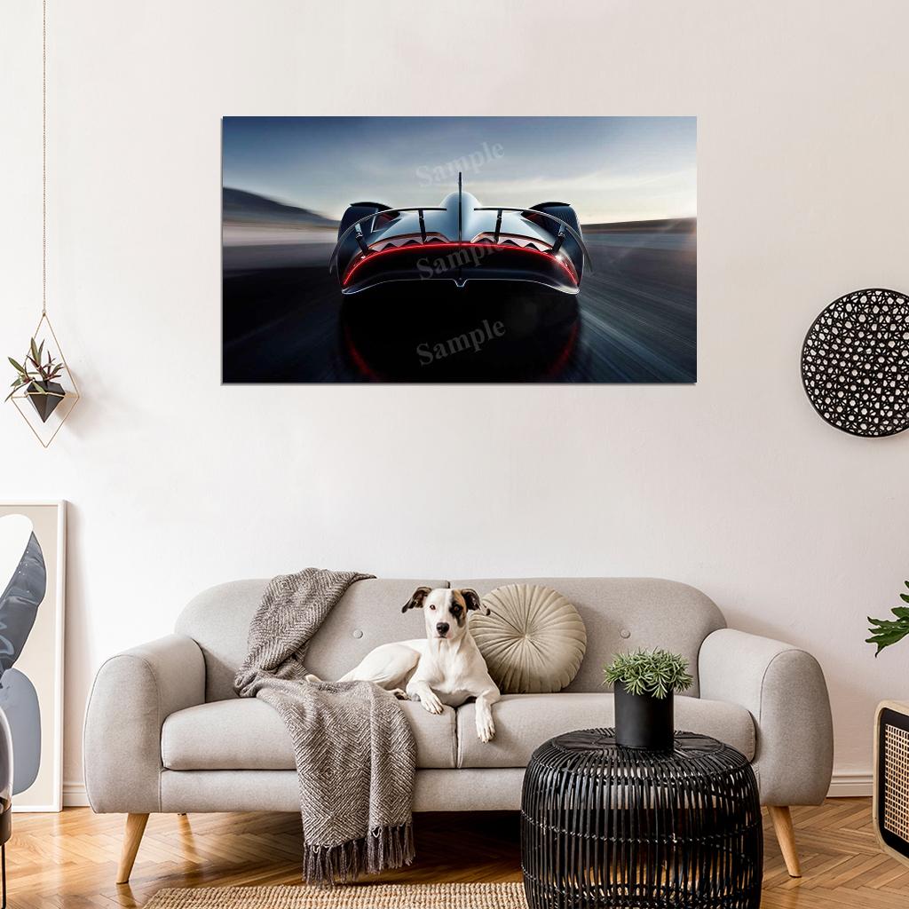 Vision Eq Silver Arrow High Res HD HQ Car Posters Home Decor Aesthetic Garage Man Cave For Men Boys Wall Art Poster