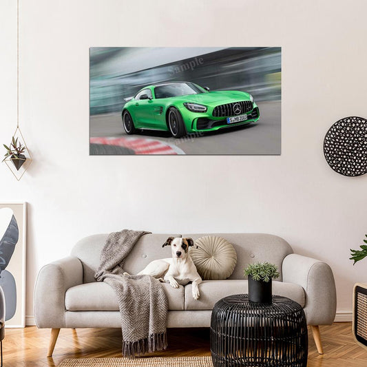 Amg Gt R 2019 High Res HD HQ Car Posters Home Decor Aesthetic Garage Man Cave For Men Boys Wall Art Poster