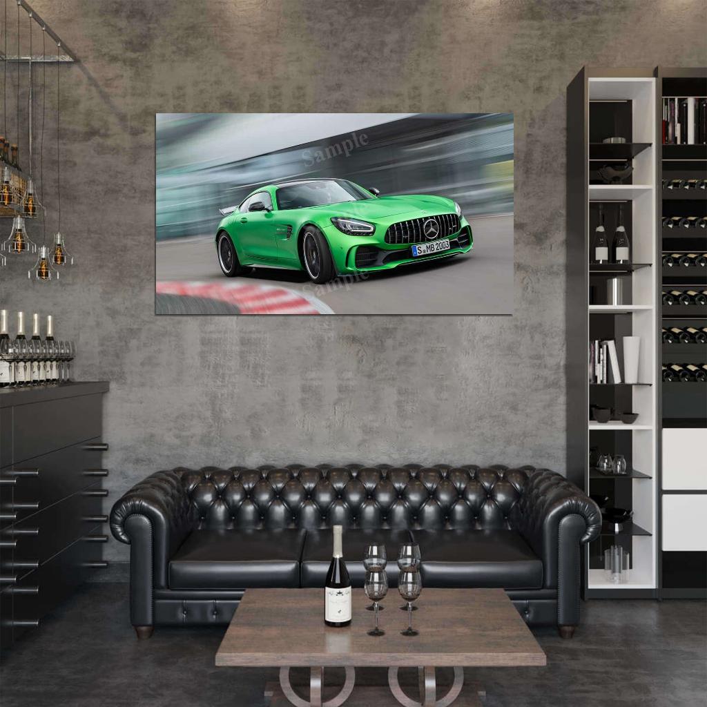 Amg Gt R 2019 High Res HD HQ Car Posters Home Decor Aesthetic Garage Man Cave For Men Boys Wall Art Poster