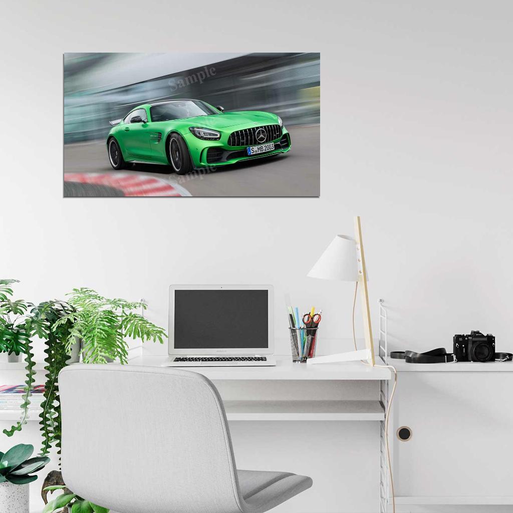 Amg Gt R 2019 High Res HD HQ Car Posters Home Decor Aesthetic Garage Man Cave For Men Boys Wall Art Poster