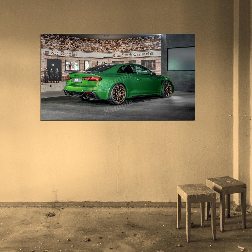 Abt Rs 5 Coupe Green High Res HD HQ Car Posters Home Decor Aesthetic Garage Man Cave For Men Boys Wall Art Poster