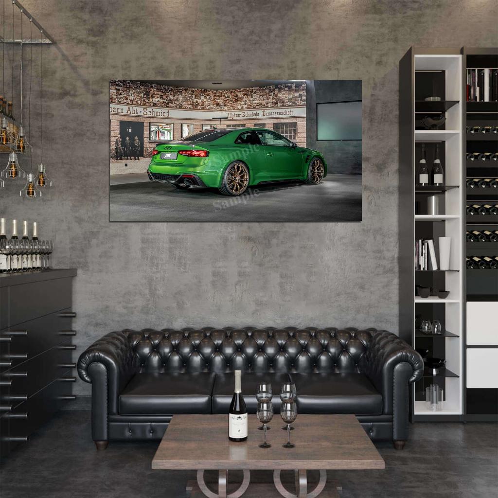 Abt Rs 5 Coupe Green High Res HD HQ Car Posters Home Decor Aesthetic Garage Man Cave For Men Boys Wall Art Poster