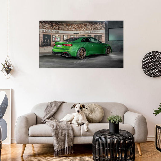 Abt Rs 5 Coupe Green High Res HD HQ Car Posters Home Decor Aesthetic Garage Man Cave For Men Boys Wall Art Poster