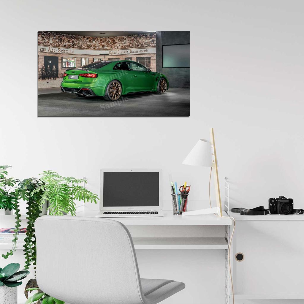 Abt Rs 5 Coupe Green High Res HD HQ Car Posters Home Decor Aesthetic Garage Man Cave For Men Boys Wall Art Poster