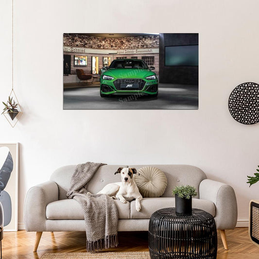 Abt Rs 5 Coupe Green High Res HD HQ Car Posters Home Decor Aesthetic Garage Man Cave For Men Boys Wall Art Poster