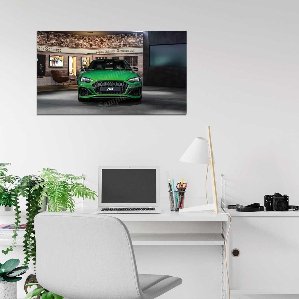 Abt Rs 5 Coupe Green High Res HD HQ Car Posters Home Decor Aesthetic Garage Man Cave For Men Boys Wall Art Poster