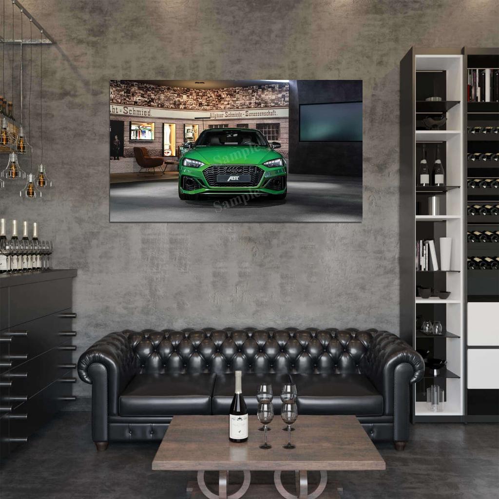 Abt Rs 5 Coupe Green High Res HD HQ Car Posters Home Decor Aesthetic Garage Man Cave For Men Boys Wall Art Poster