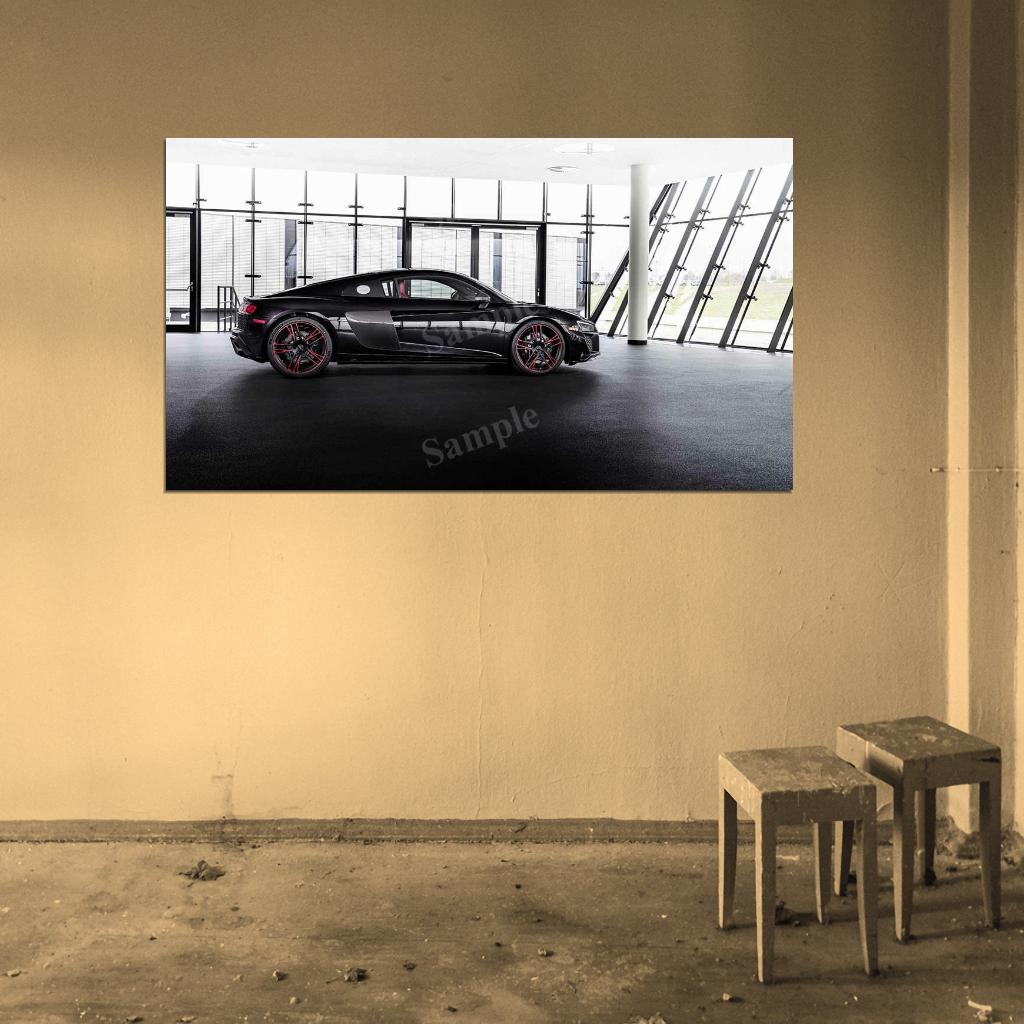 R8 Rwd Panther Edition High Res HD HQ Car Posters Home Decor Aesthetic Garage Man Cave For Men Boys Wall Art Poster