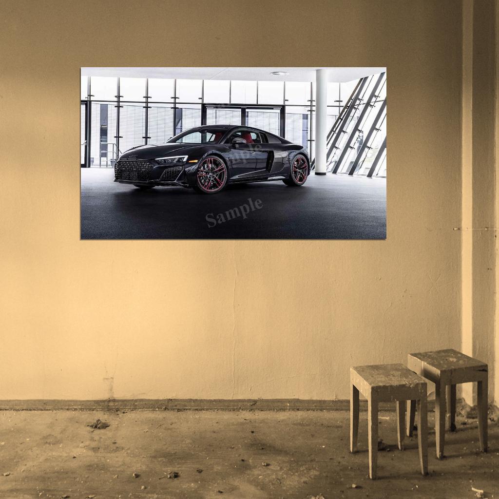 R8 Rwd Panther Edition High Res HD HQ Car Posters Home Decor Aesthetic Garage Man Cave For Men Boys Wall Art Poster