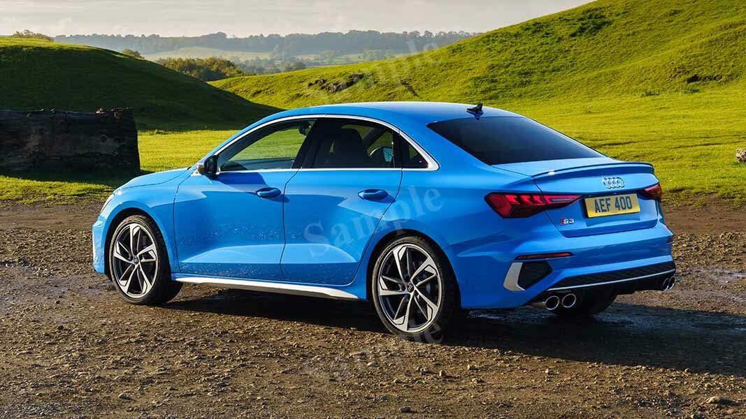 S3 Sedan Blue High Res HD HQ Car Posters Home Decor Aesthetic Garage Man Cave For Men Boys Wall Art Poster